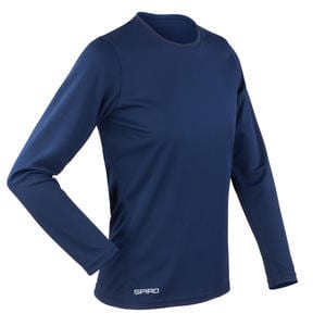 Spiro S254F - Women's Spiro quick dry long sleeve t-shirt Navy