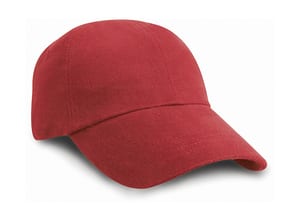 Result Caps RC024X - Flat Brushed-Cotton-Cap Red