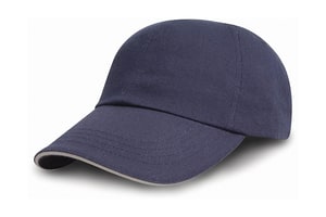 Result Caps RC050X - Brushed Cotton Drill Cap Navy/Putty