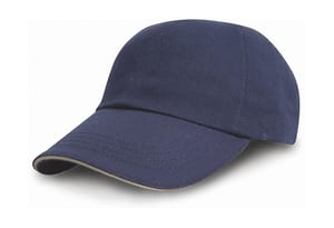 Result Caps RC010P - Heavy Cotton Drill Cap Navy/Putty