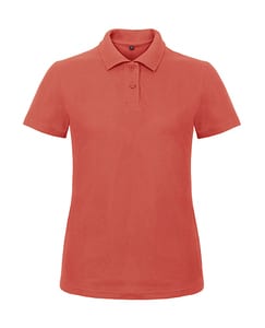 B&C ID.001 Women - Ladies` Piqué Polo Shirt - PWI11 Pixel Coral