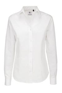 B&C SWT83 - Ladies' Sharp Twill Long Sleeve Shirt White