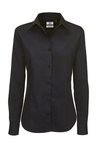 B&C SWT83 - Ladies' Sharp Twill Long Sleeve Shirt Black