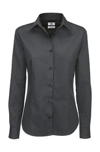 B&C SWT83 - Ladies' Sharp Twill Long Sleeve Shirt Dark Grey