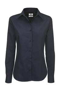 B&C SWT83 - Ladies' Sharp Twill Long Sleeve Shirt Navy Blue