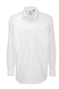 B&C Heritage LSL Men - Men`s Heritage LS Poplin Shirt - SMP41 White