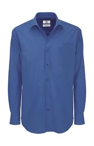 B&C Heritage LSL Men - Men`s Heritage LS Poplin Shirt - SMP41 Blue Chip