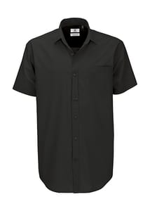 B&C Heritage SSL Men - Men`s Heritage Poplin Shirt - SMP42 Black