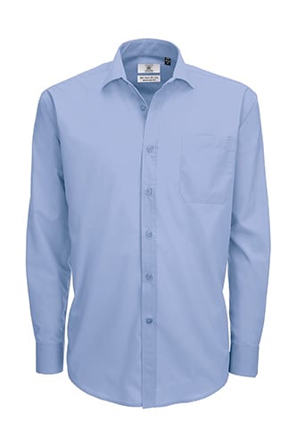 B&C SMP61 - Men's Smart Long Sleeve Poplin Shirt