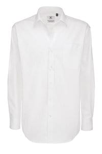 B&C SMT81 - Men's Sharp Twill Cotton Long Sleeve Shirt White