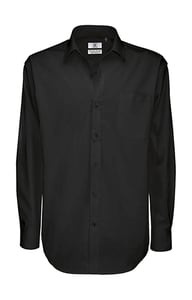 B&C SMT81 - Men's Sharp Twill Cotton Long Sleeve Shirt Black