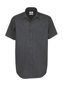 B&C SMT82 - Men's Sharp Twill Short Sleeve Shirt Dark Grey
