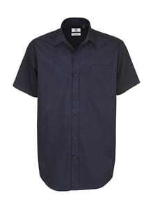 B&C SMT82 - Men's Sharp Twill Short Sleeve Shirt Navy Blue
