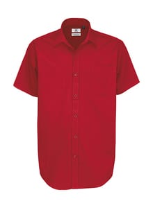 B&C SMT82 - Men's Sharp Twill Short Sleeve Shirt Deep Red 