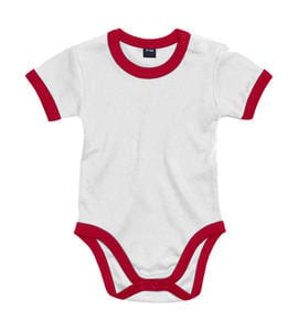 Babybugz BZ19 - BabyBugz Baby Ringer Bodysuit White/Red