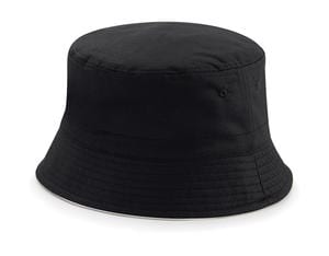 Beechfield B686 - Reversible Bucket Hat Black/Light Grey