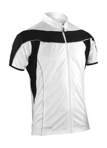 Spiro S188M -  bikewear full zip top White/Black