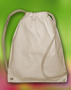 Bags by JASSZ OG Backpack - `Pine` Organic Cotton Drawstring Backpack Black