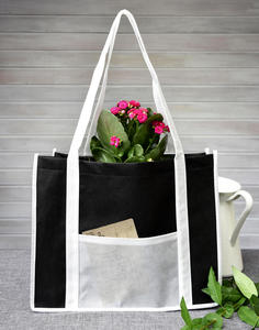 Bags by JASSZ PP-383010-LB - `Hibiscus` Leisure Bag LH Snowwhite/Black