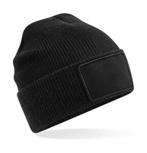 Beechfield B540 - Removable Patch Thinsulate™ Beanie Black