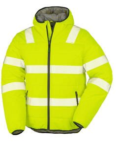 Result Genuine Recycled R500X - Recycled Ripstop Padded Safety Jacket Fluorescent Yellow
