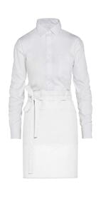 SG Accessories JG14P-REC - BRUSSELS - Short Recycled Bistro Apron with Pocket White