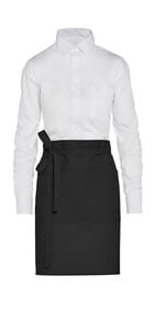 SG Accessories JG14P-REC - BRUSSELS - Short Recycled Bistro Apron with Pocket Black