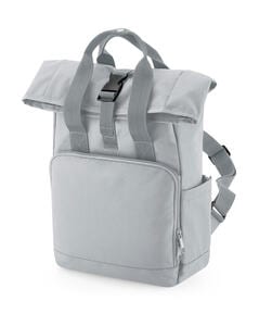 Bag Base BG118S - Recycled Mini Twin Handle Roll-Top Backpack Light Grey