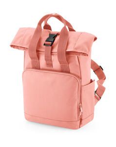 Bag Base BG118S - Recycled Mini Twin Handle Roll-Top Backpack Blush Pink