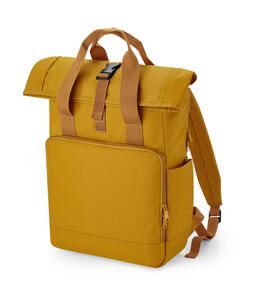 Bag Base BG118L - Recycled Twin Handle Roll-Top Laptop Backpack Mustard