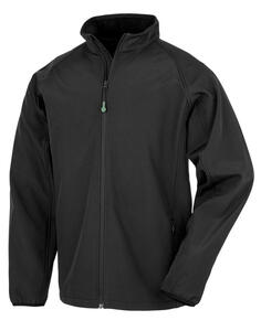 Result Genuine Recycled R901M - Men's Recycled 2-Layer Printable Softshell Jacket Black