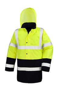 Result Safe-Guard R452X - Core Motorway 2-Tone Safety Coat Fluorescent Yellow/Black
