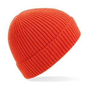 Beechfield B380 - Engineered Knit Ribbed Beanie Fire Red