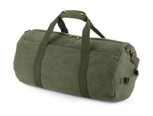 Bag Base BG655 - Vintage Canvas Barrel Bag Vintage Military Green