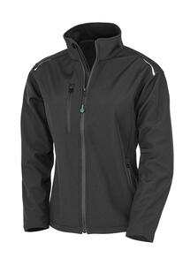 Result Genuine Recycled R900F - Womens Recycled 3-Layer Printable Softshell Jacket Black