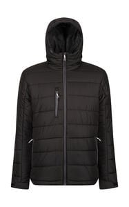 Regatta Professional TRA241 - Men’s Navigate Thermal Hooded Jacket Black/Seal Grey