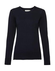 Russell Collection 0R717F0 - Ladies' Crew Neck Knitted Pullover French Navy