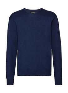 Russell Europe R-710M-0 - V-Neck Knit Pullover Denim Marl