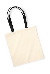 Westford Mill W801C - EarthAware™ Organic Bag for Life - Contrast Handle Natural/Black