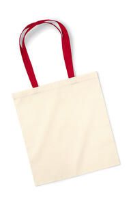 Westford Mill W101C - Bag for Life - Contrast Handles Natural/Classic Red