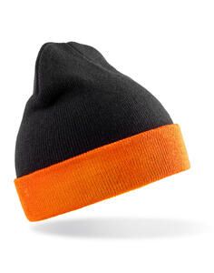 Result Genuine Recycled RC930X - Recycled Black Compass Beanie Black/Orange
