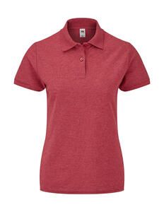 Fruit of the Loom 63-212-0 - Ladies Polo Mischgewebe Heather Red
