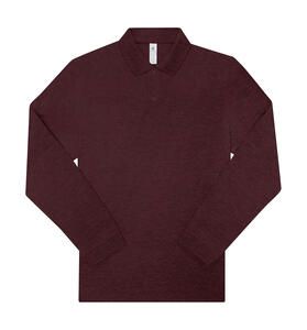 B&C PU427 - My Polo 210 LSL Heather Burgundy