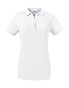 Russell  0R567F0 - Ladies' Tailored Stretch Polo White
