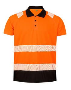 Result Genuine Recycled R501X - Recycled Safety Polo Shirt Fluorescent Orange
