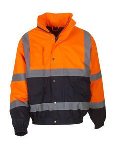 Yoko HVP218 - Hi-Vis 2-Tone Bomber Jacket Fluo Orange / Navy