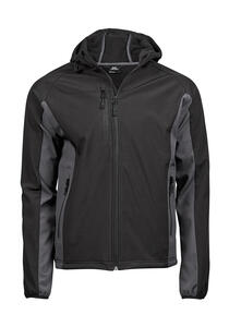 Tee Jays 9514 - Hooded Fashion Softshell Jacket Black/Dark Grey