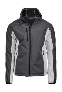 Tee Jays 9514 - Hooded Fashion Softshell Jacket Dark Grey/Off White