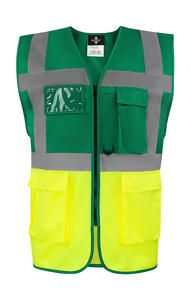 Korntex KXCMF - Executive Safety Vest "Hamburg" Paramedic Green/ Yellow