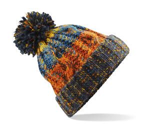 Beechfield B486 - Corkscrew Pom Pom Beanie Retro Blues